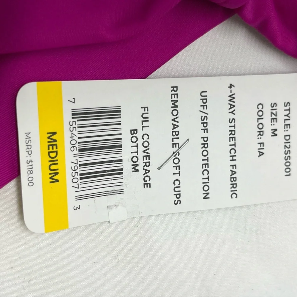 DKNY Hot Pink Swim top - Picture 3 of 10